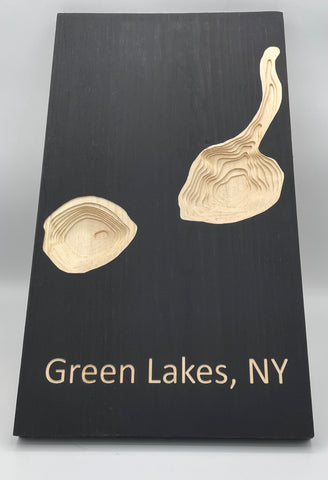 Green Lakes, NY depth map