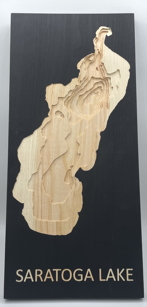 Depth map of Saratoga Lake by Karten Products