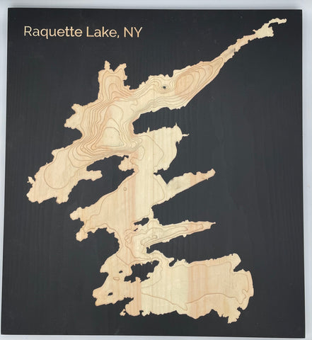 Raquette Lake depth map