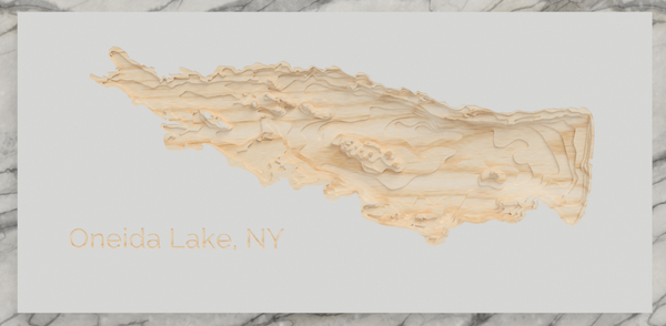 Oneida Lake depth map