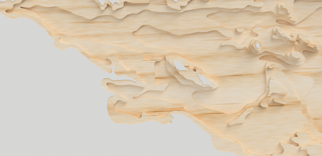 Oneida Lake depth map Karten Products