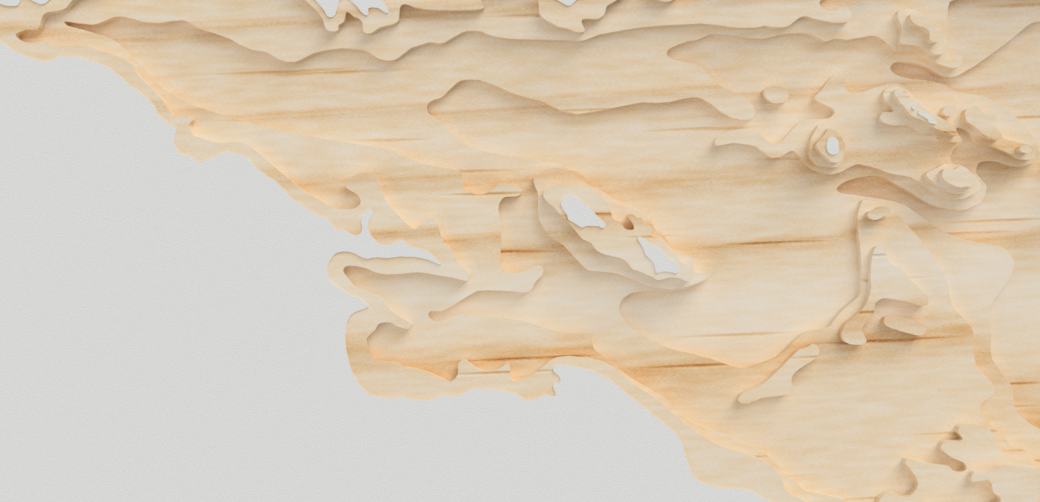 Oneida Lake depth map Karten Products